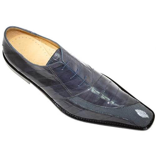 Belvedere "Napoli" Grey Genuine Stingray/Eel Shoes